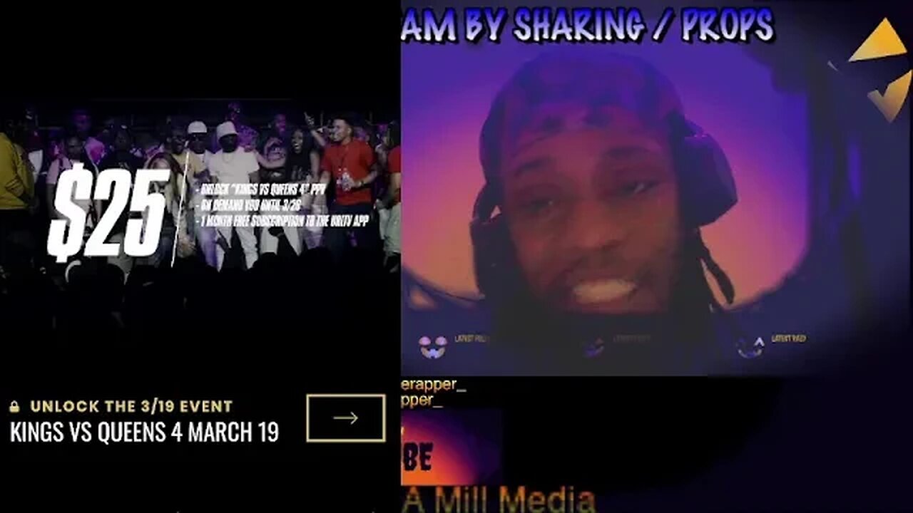 URL IS CHARGING 25 DOLLARS ON CAFFEINE.tv EVENT !!!! PPV BACK