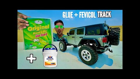 RC Jeep Wrangler 4X4 Car Vs Rat trap Glue track - Chatpat toy TV