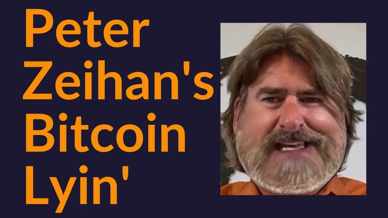 Peter Zeihan's Bitcoin Lyin'