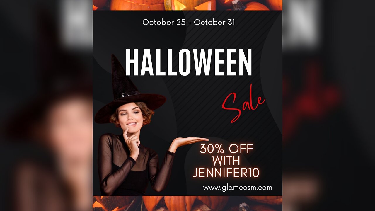 Save 30% with code JENNIFER10 at the Glamcosm.com Halloween Sale! 🎃🐈‍⬛🕸🕷