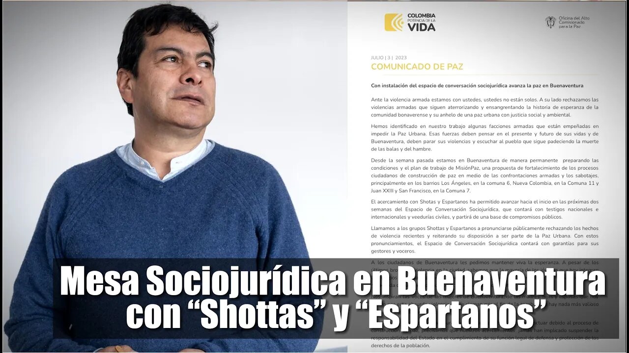 🛑🎥Comisionado de paz anunció la mesa “SocioJurídica” en Buenaventura con “Shottas” y “Espartanos”👇👇