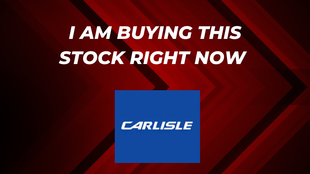 I am buying this dividend growth stock right now | Carlisle companies