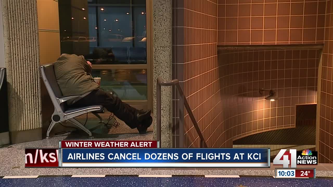 Weather wreaks havoc on travel plans to, from KCI