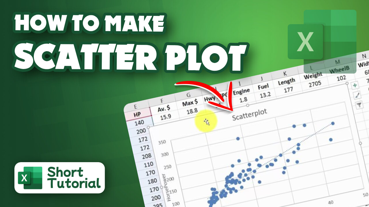 How to make scatter plot in excel