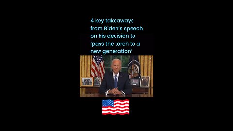 4 key takeaways from Biden’s speech on his decision to ‘pass the torch to a new generation’