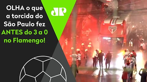 OLHA como a torcida do São Paulo RECEPCIONOU o time antes do 3 a 0 no Flamengo!