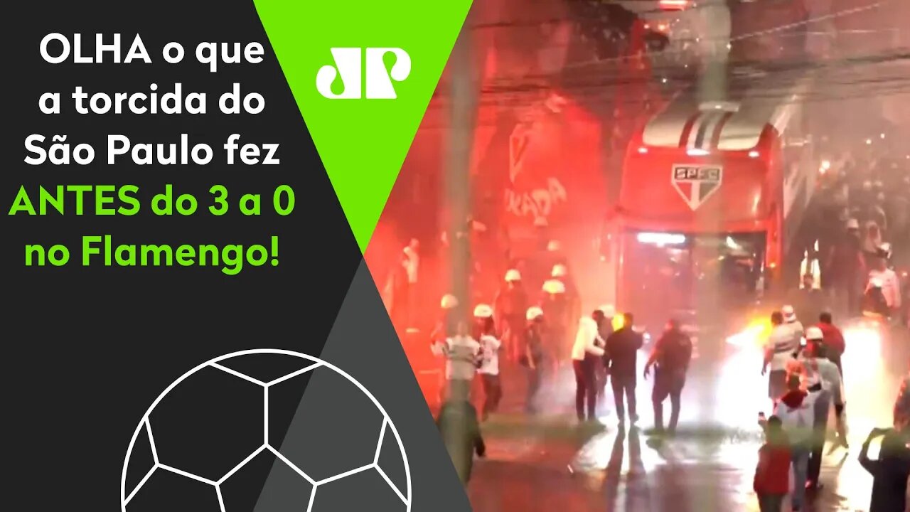 OLHA como a torcida do São Paulo RECEPCIONOU o time antes do 3 a 0 no Flamengo!