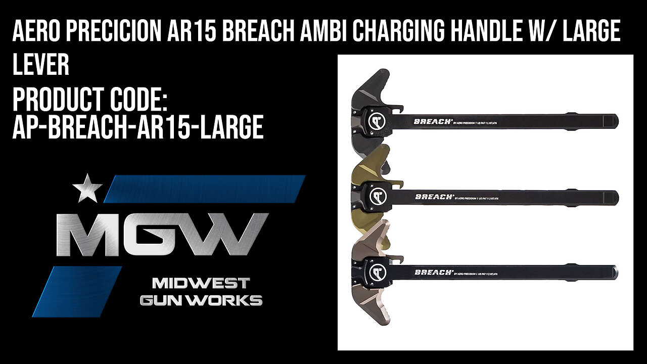 Aero Precicion AR15 BREACH Ambi Charging Handle w/ Large Lever - AP-BREACH-AR15-LARGE