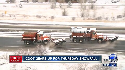 CDOT gears up for Thursday snowfall