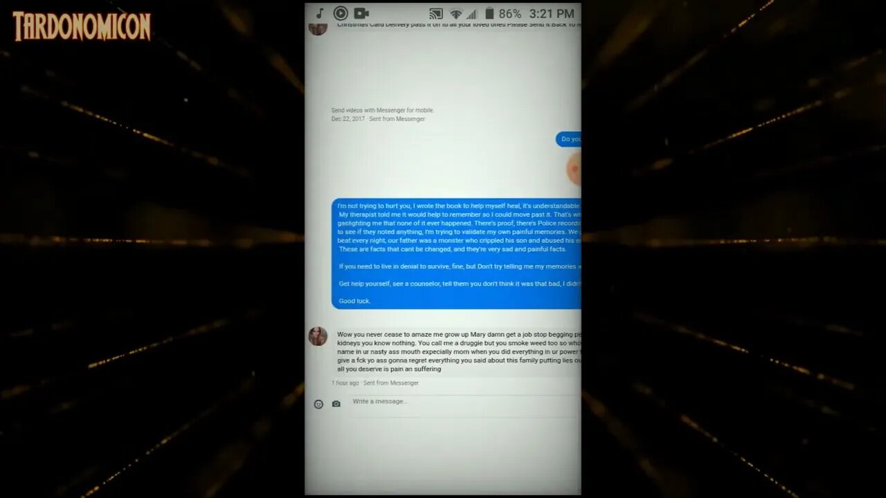 2022 05 19 2 Everytime my family contacts me they prove how abusive they remain love that for them