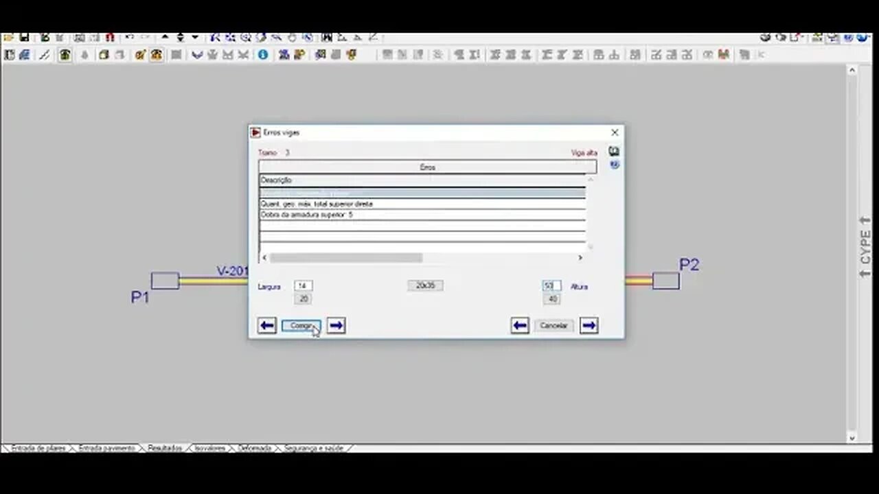 Vigas de transição Parte 2
