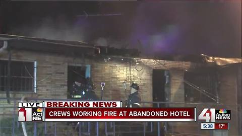 Firefighters put out fire at vacant Kansas City motel