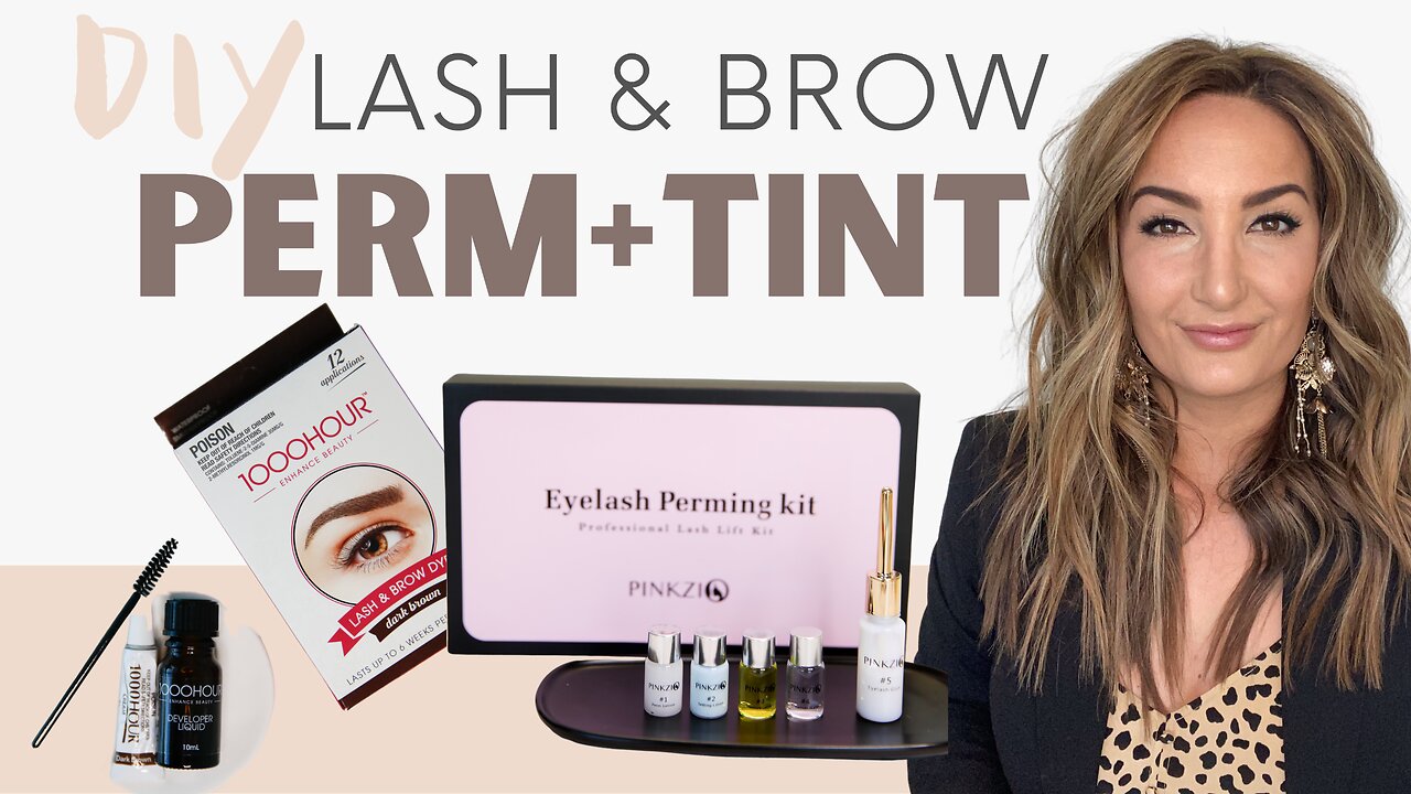 Perm + Tint Lashes & Brows from home!!