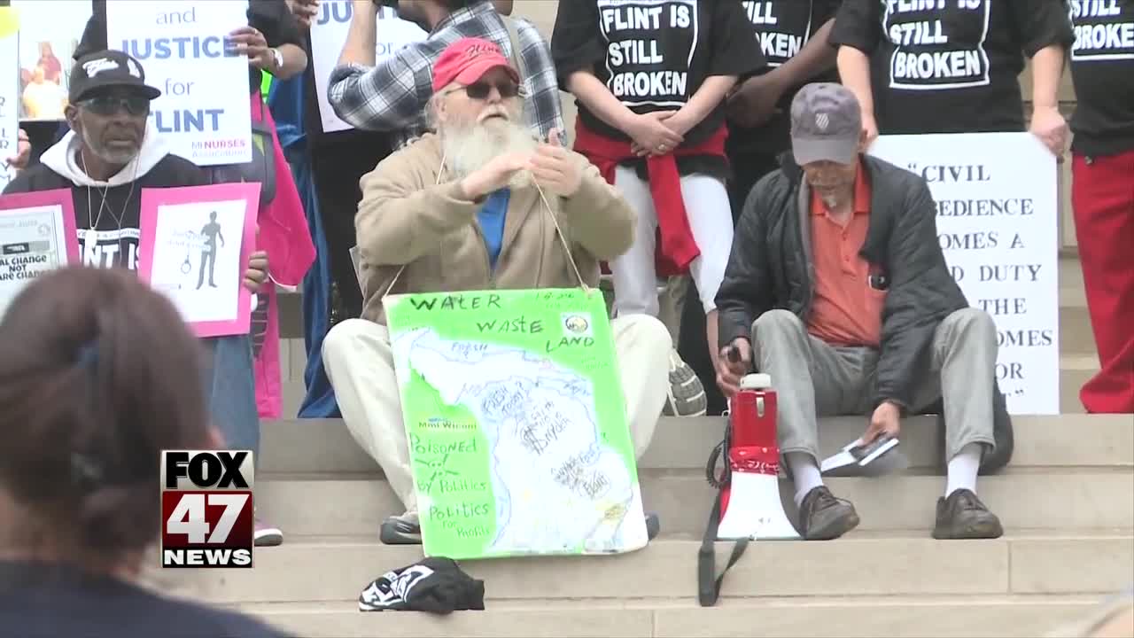 Flint protesters gather and mark fifth anniversary of city's water crisis