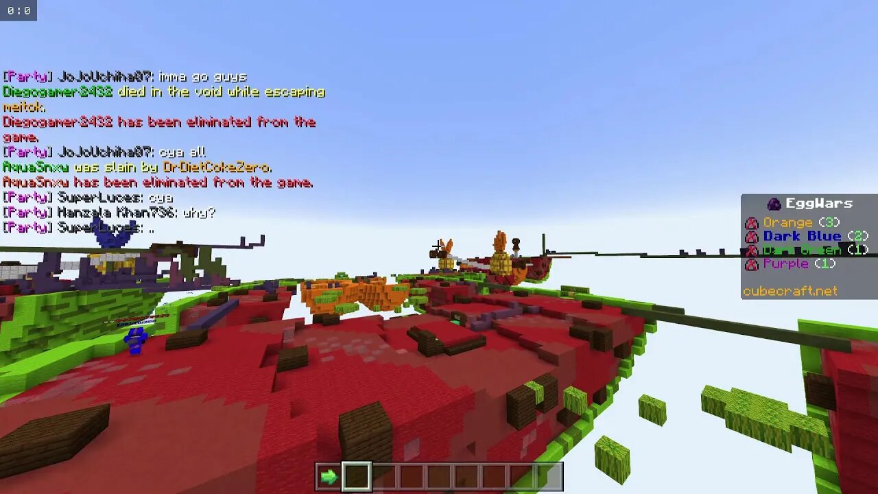 still keeping the pushup rules | Cubecraft and Hive Livestream Minecraft #58