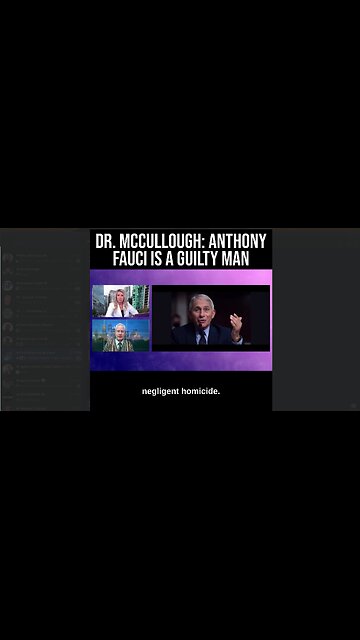 Anthony Fauci is a “guilty man,” says renowned cardiologist Dr. Peter McCullough.