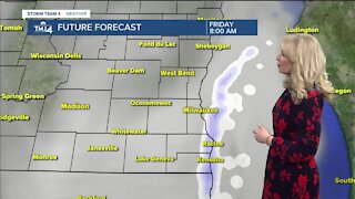 Skies stay cloudy Friday with temperatures in the low to mid 30s