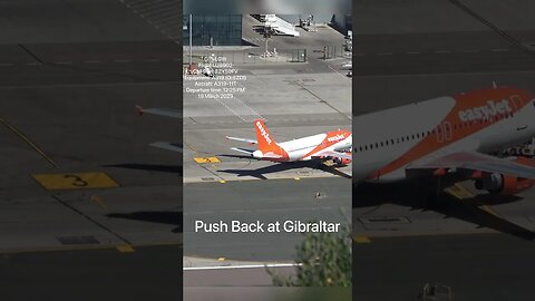 G-EZDI at Gibraltar Airport Pushback