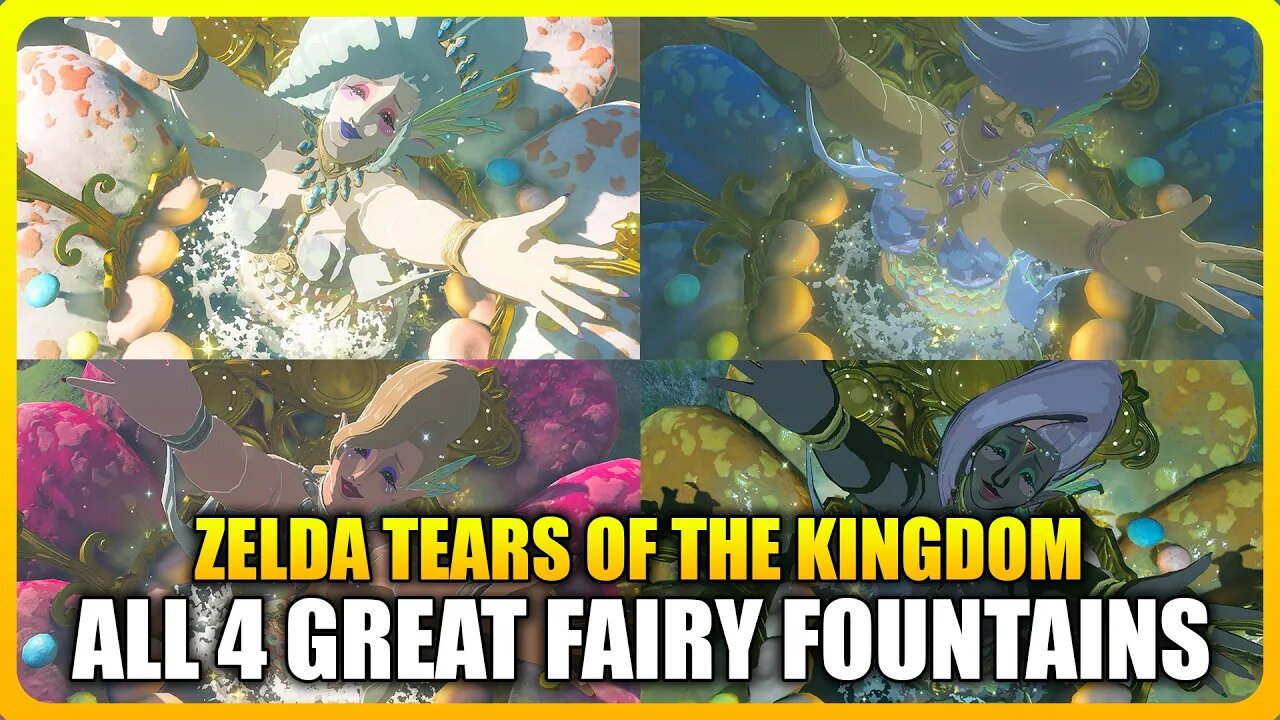 Zelda Tears of the Kingdom - All Great Fairy Fountains (How to Upgrade Armor)