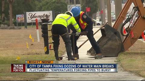 More water main breaks expected in Tampa as temperatures suddenly get warmer