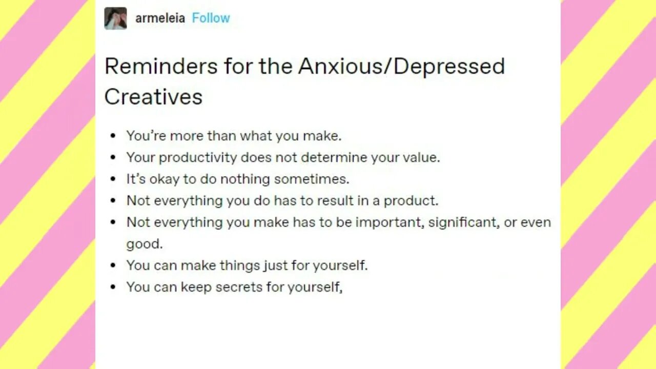 Reminders for Creatives