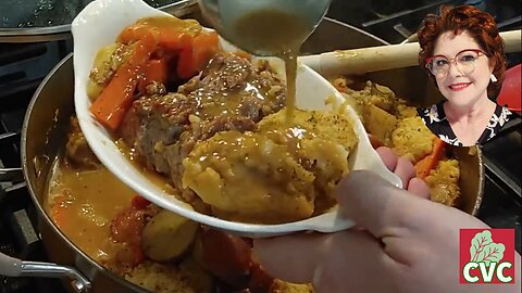 Braised Chuck Roast with Dumplings