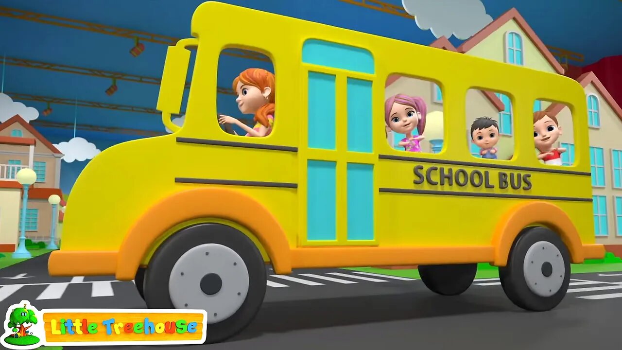 Wheels on the Bus + More Nursery Rhymes & Baby Cartoon Songs