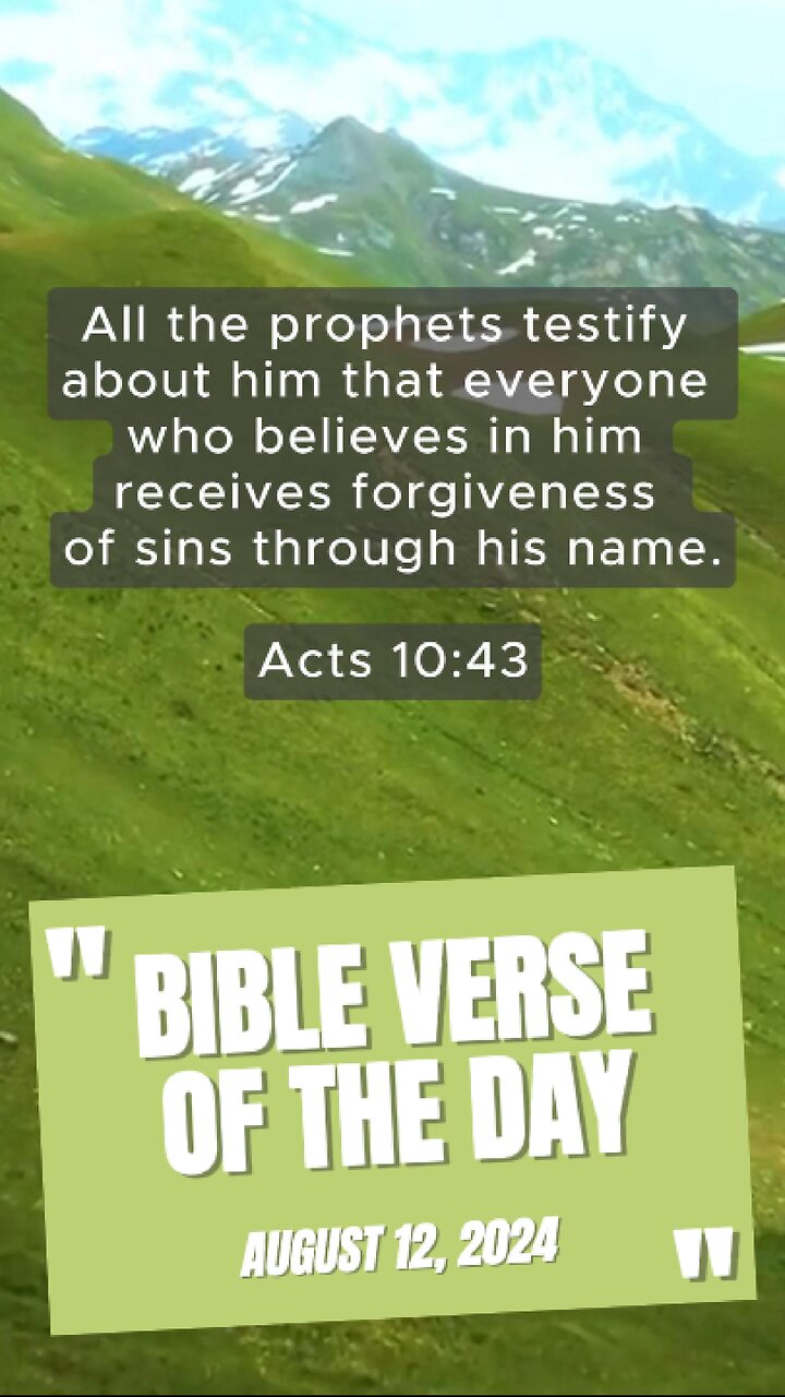 Bible Verse of the Day: August 12, 2024