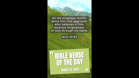 Bible Verse of the Day: August 12, 2024