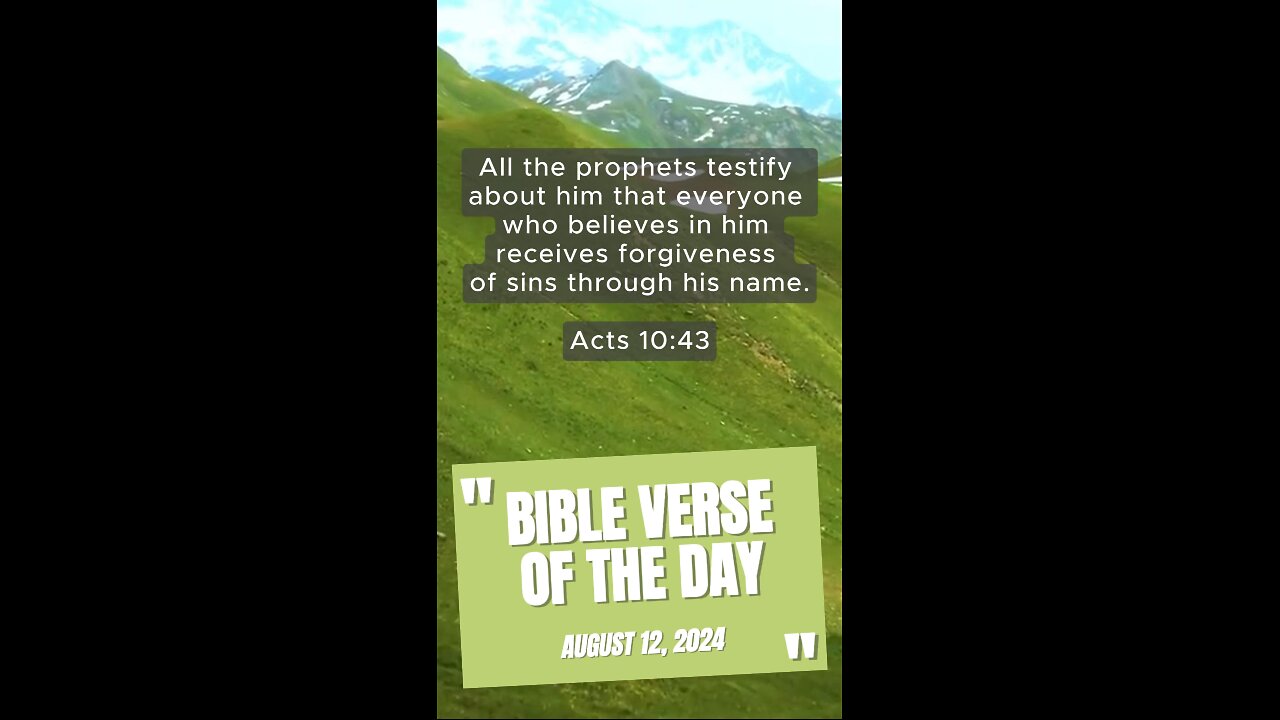 Bible Verse of the Day: August 12, 2024