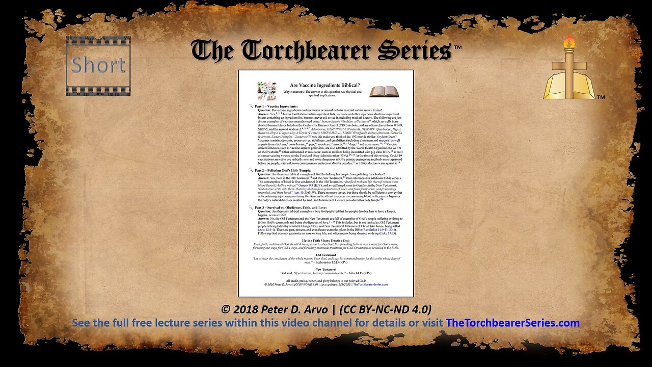 Short PB - Are Vaccine Ingredients Biblical