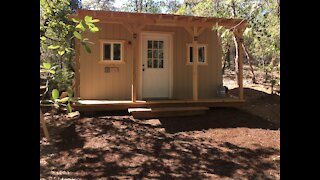 Building Our Off Grid Mini Cabin Timelapse, well kinda!