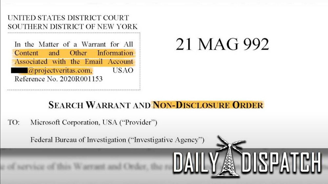 Biden DOJ Spied on Project Veritas Journalists With Sealed Search Warrants