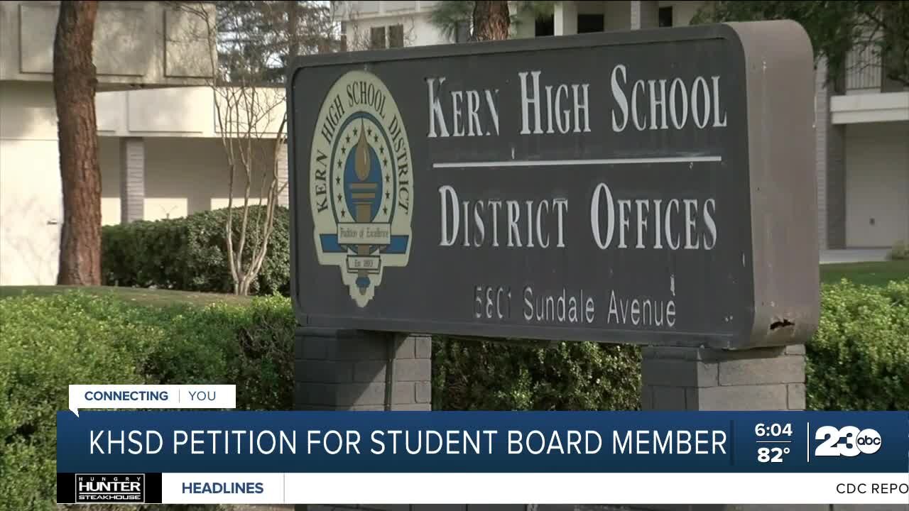 Kern High School District to hear petition to add student board member