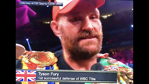 Fury Gives GOD and JESUS The Glory
