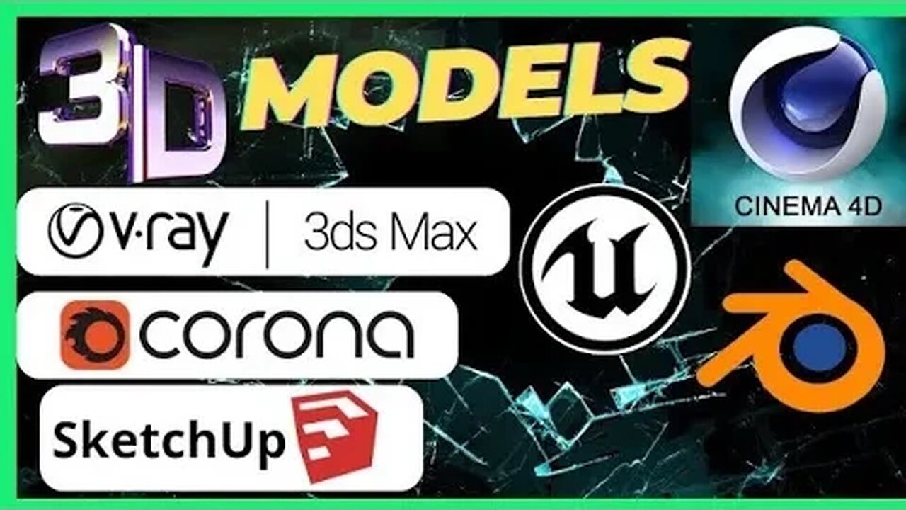Scene 3D Models Ready, 3D Models Asset pack, Textures PBR and VRMAT, and 3D Blocks for Download