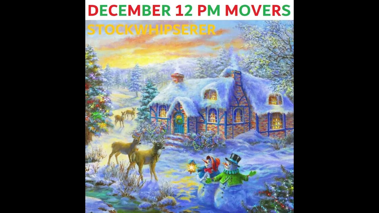 STOCKWHISPERER DEC 12 PM MOVERS HZNP APVO COUP BOIL AND MORE. like/sub/Join the discord.