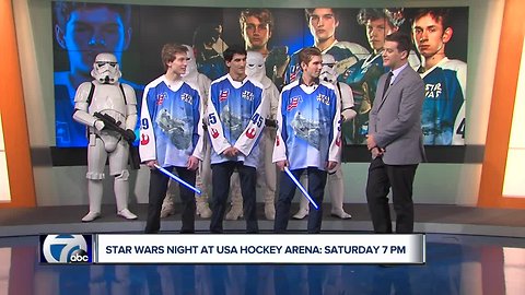 USA Hockey stars visit WXYZ to talk Star Wars Night in support of C.S. Mott Children's Hospital