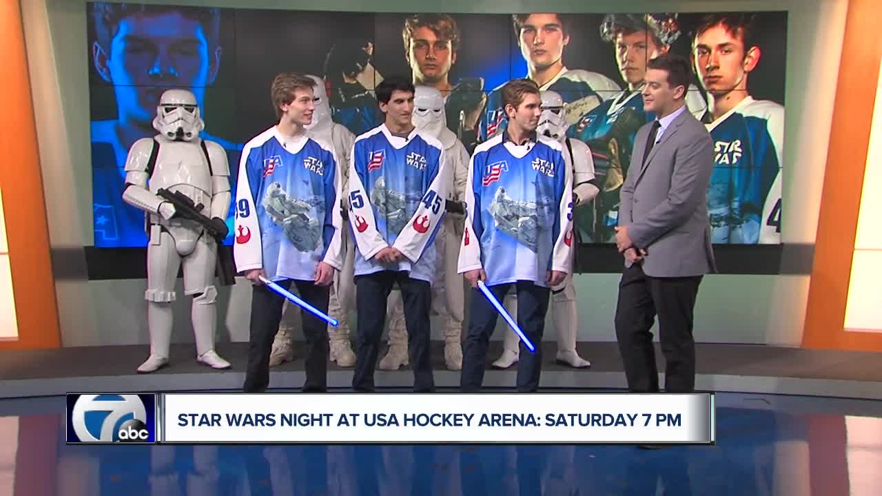 USA Hockey stars visit WXYZ to talk Star Wars Night in support of C.S. Mott Children's Hospital