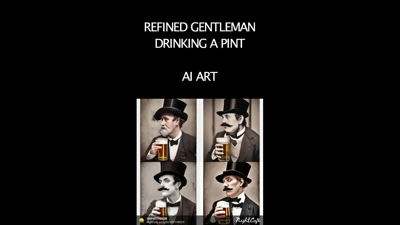 GENTLEMAN HAVING A PINT | AI ART