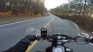 COLD 25 Degrees Motorcycle Ride | Yamaha V-Star 1100 Classic