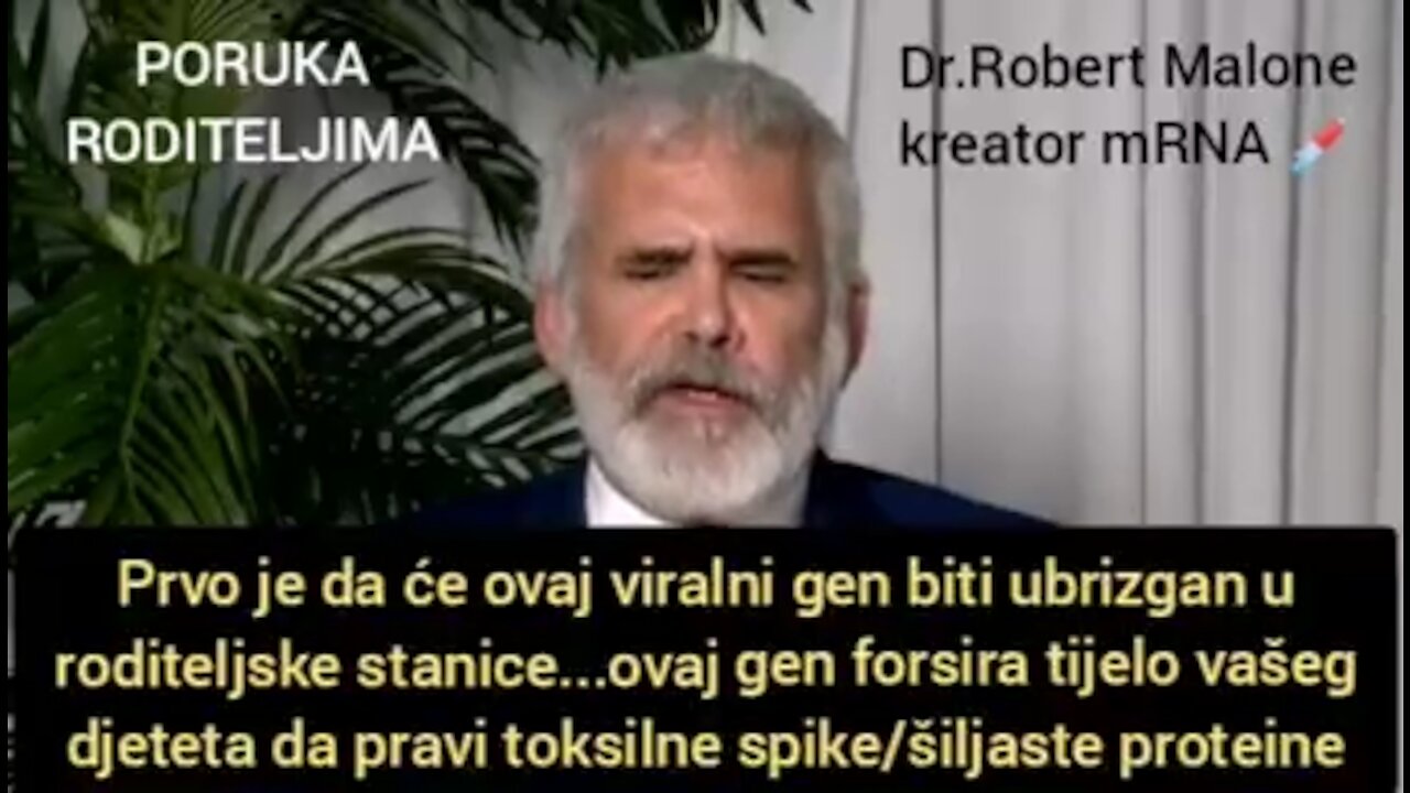 Dr Robert Malone - kreator mRNA vakcine - Poruka roditeljima