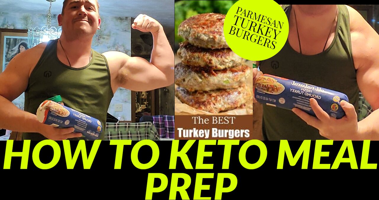 PARMESAN TURKEY MUSCLE BURGERS / how to keto meal preparation / simple keto meal plan for week