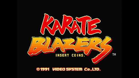 Karate Blazers Arcade Game, Video System Corporation 1991, playthrough