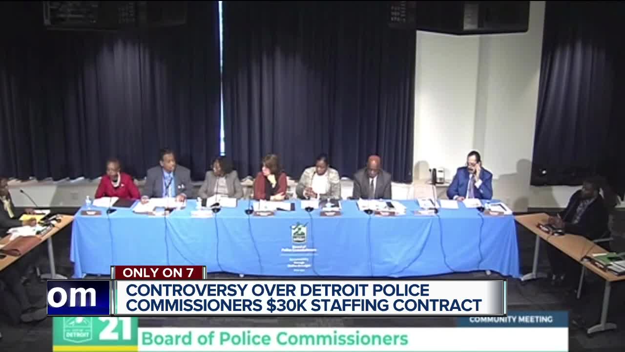 Controversy over Detroit Police Commissioners $30K staffing contract