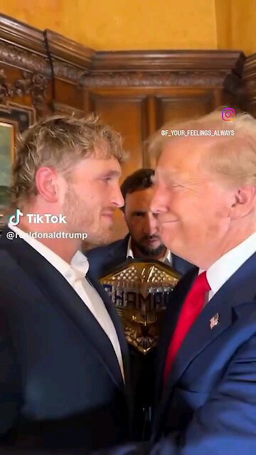 Logan Paul faces off with president Donald Trump