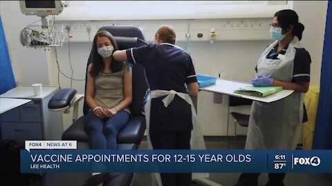 Lee Health now offers COVID-19 vaccine appointments to 12-15 year-olds