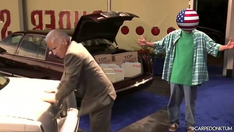 Biden Files meme, this car is fully loaded... with classified material.