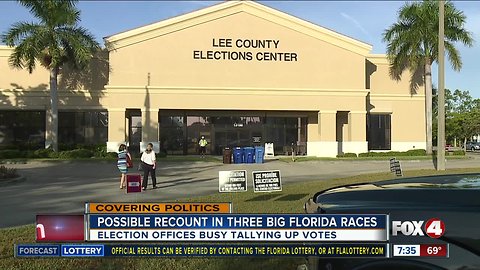 Three big races in Florida could trigger recount