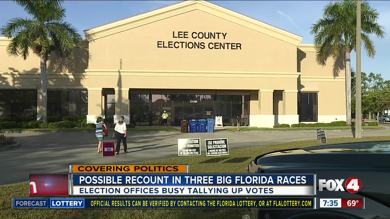 Three big races in Florida could trigger recount